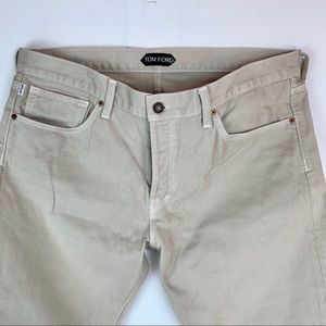 TOM FORD SLIM FIT STRETCH COTTON TWILL PANT SIZE36